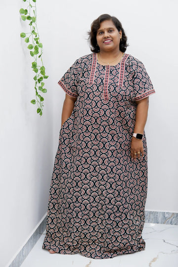 Elegant Zip Nighty – Jyothi Cotton Breeze