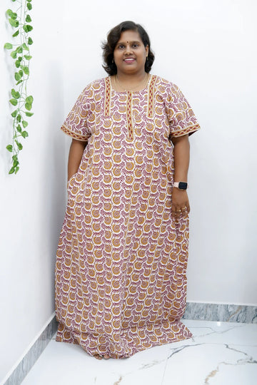 Elegant Zip Nighty – Jyothi Cotton Breeze