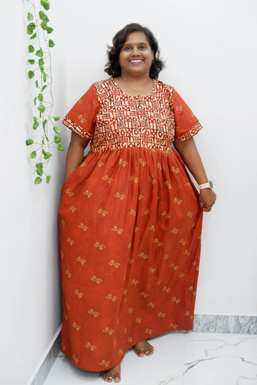 Frock Style Cotton Nighty – Soft & Flowing Fit