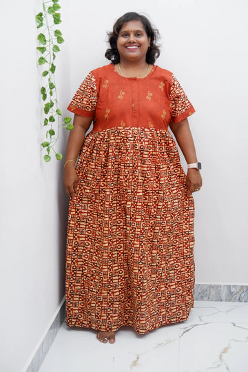 Frock Style Cotton Nighty – Soft & Flowing Fit