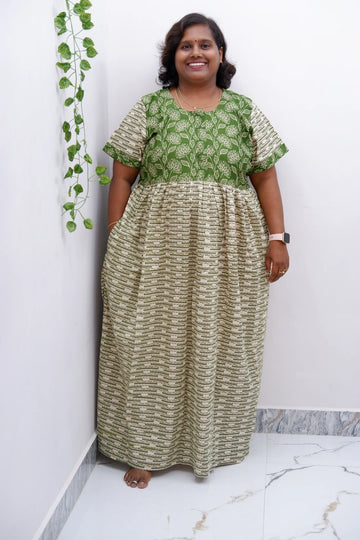 Frock Style Cotton Nighty – Soft & Flowing Fit