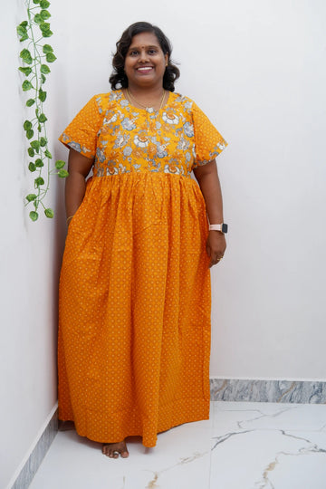 Frock Style Cotton Nighty – Soft & Flowing Fit