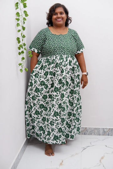 Frock Style Cotton Nighty – Soft & Flowing Fit