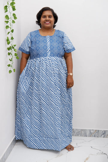 Frock Style Cotton Nighty – Soft & Flowing Fit