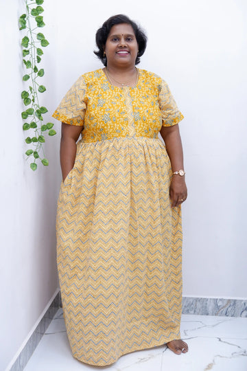 Frock Style Cotton Nighty – Soft & Flowing Fit