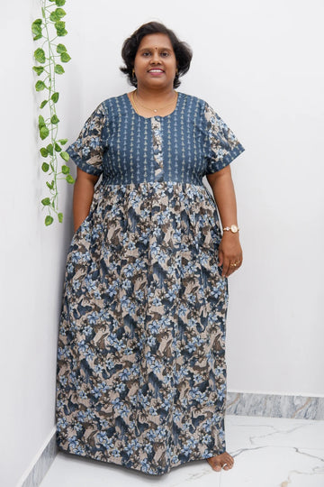 Frock Style Cotton Nighty – Soft & Flowing Fit