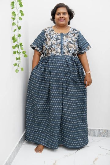 Frock Style Cotton Nighty – Soft & Flowing Fit