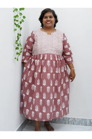 Luxury Feeding Cotton Kurti with Side Zip – Stylish & Practical Maternity Wear