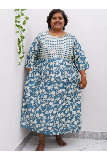 Luxury Feeding Cotton Kurti with Side Zip – Stylish & Practical Maternity Wear