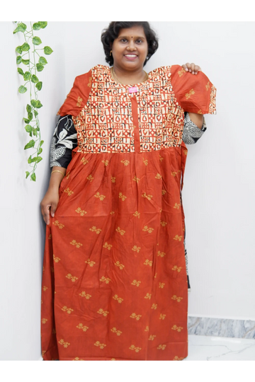 Frock Style Cotton Nighty – Soft & Flowing Fit