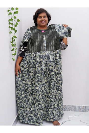 Frock Style Cotton Nighty – Soft & Flowing Fit