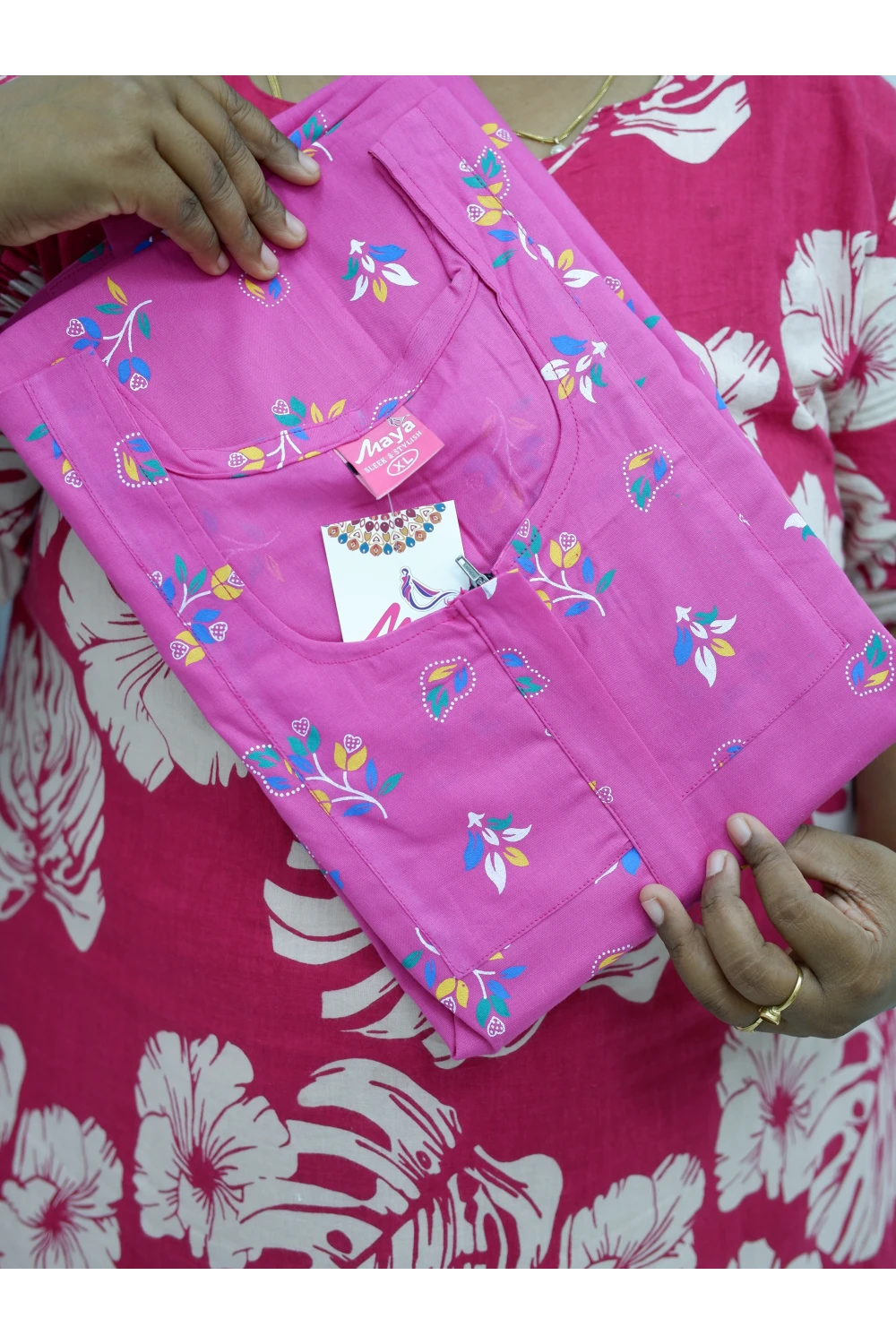 Extra Height Cotton Nighty for Women-Long Length Nighty