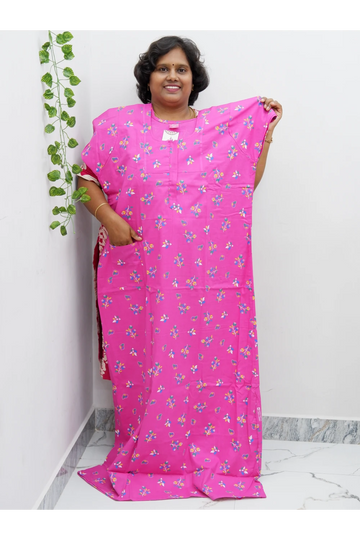 Extra Height Cotton Nighty for Women-Long Length Nighty