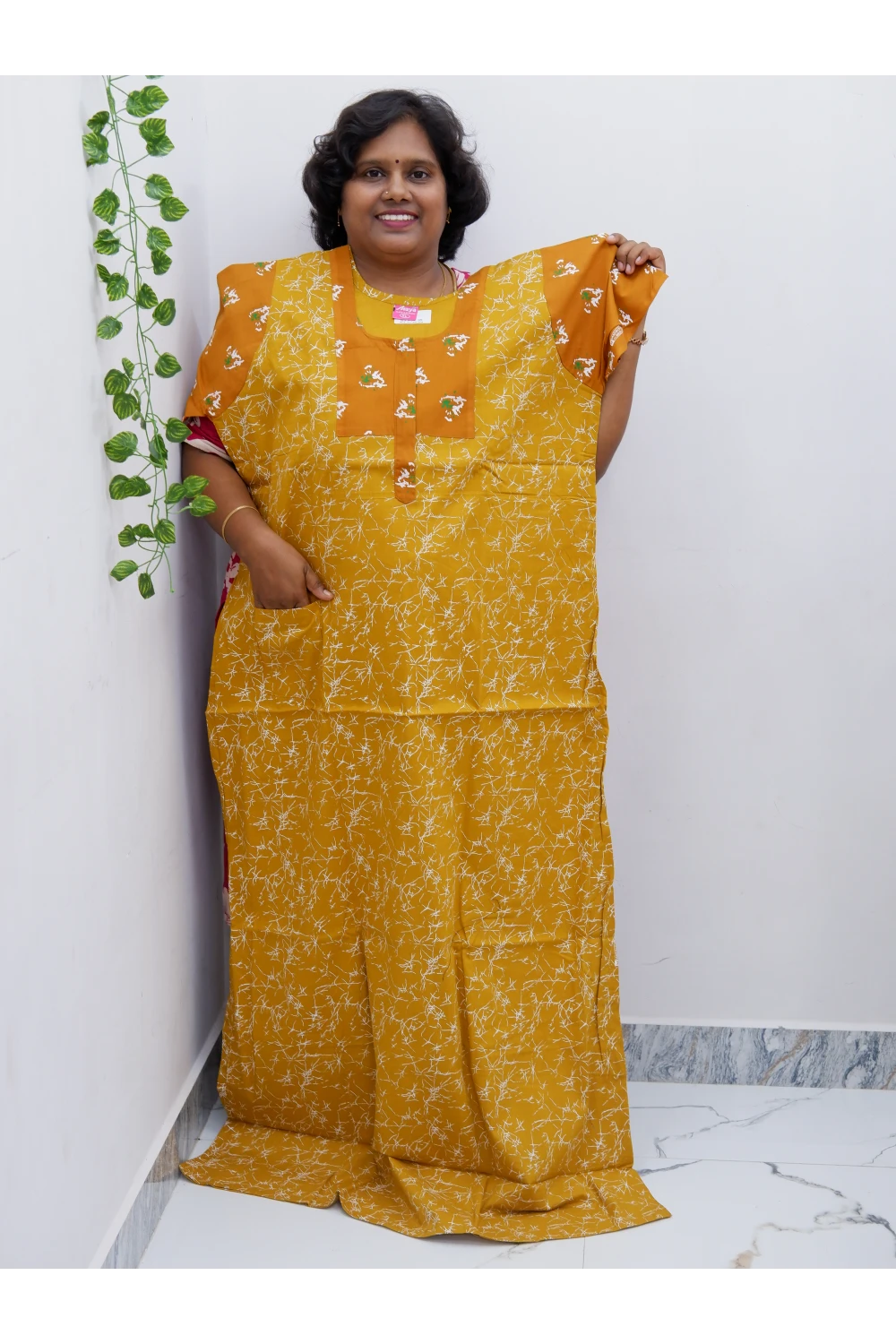 Extra Height Cotton Nighty for Women-Long Length Nighty