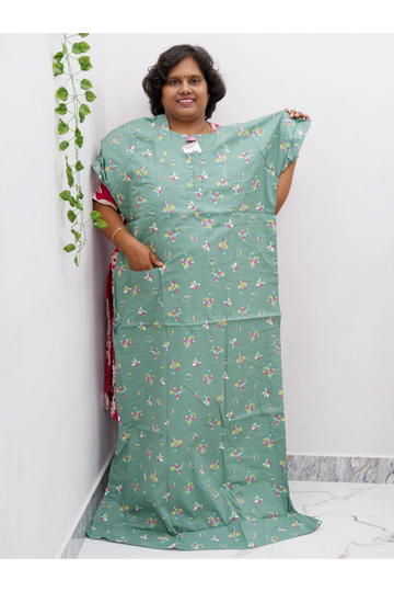 Extra Height Cotton Nighty for Women-Long Length Nighty