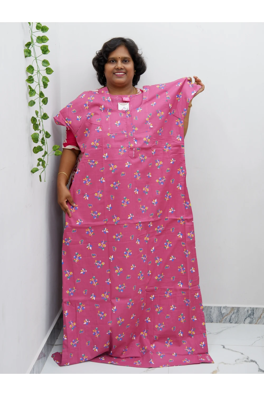 Extra Height Cotton Nighty for Women-Long Length Nighty