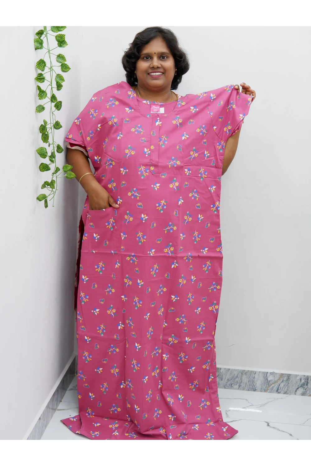 Extra Height Cotton Nighty for Women-Long Length Nighty