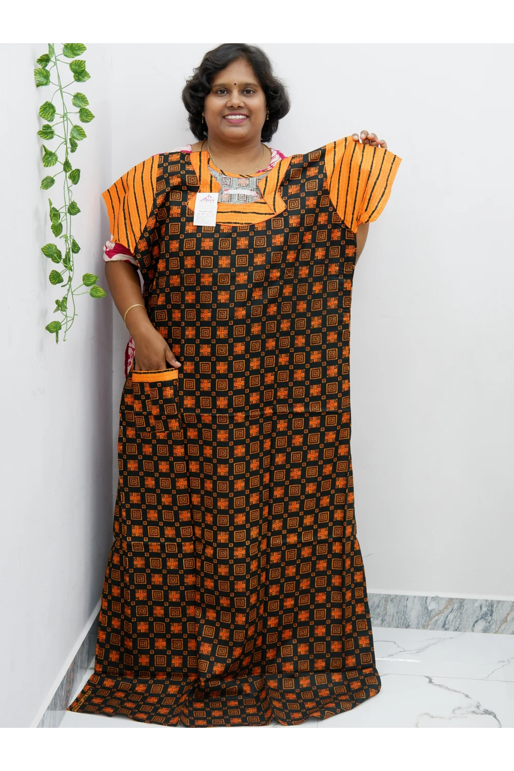 Extra Height Cotton Nighty for Women-Long Length Nighty