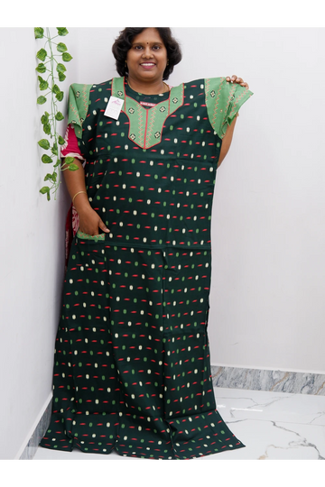 Extra Height Cotton Nighty for Women-Long Length Nighty