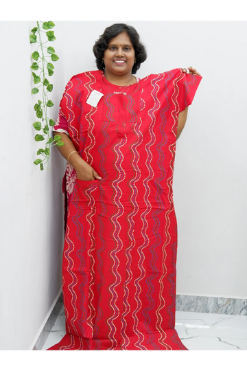 Extra Height Cotton Nighty for Women-Long Length Nighty