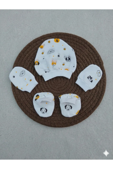 Cap, Mitten & Booties Set