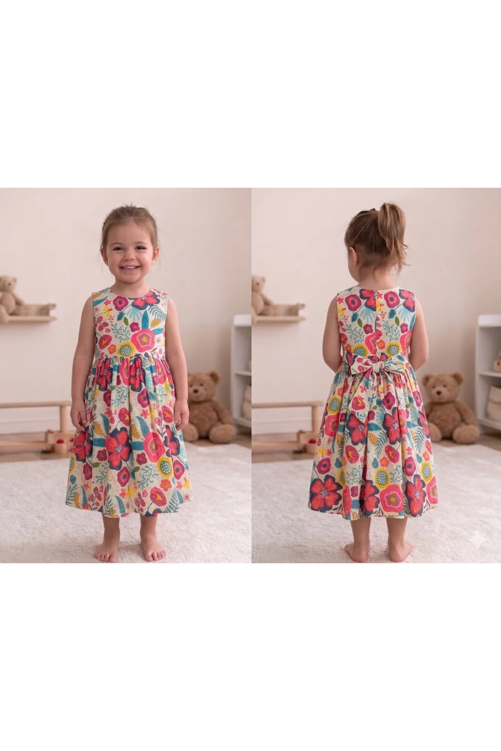 Acoba Cotton Sleeveless Frock For Kids