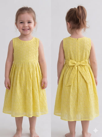 Acoba Cotton Sleeveless Frock For Kids