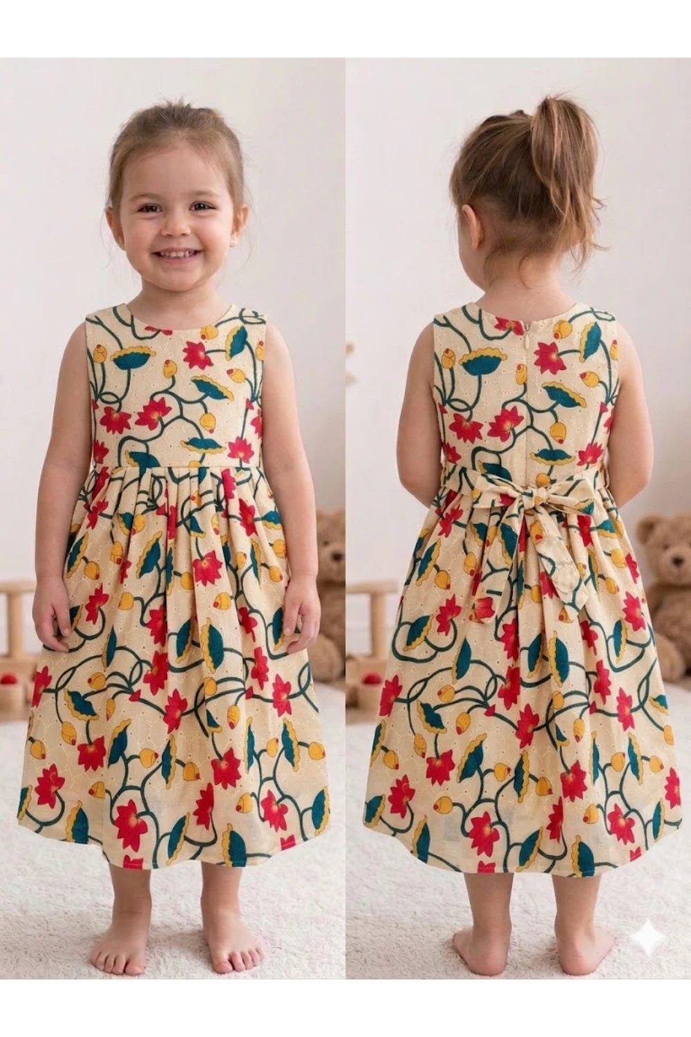 Acoba Cotton Sleeveless Frock For Kids