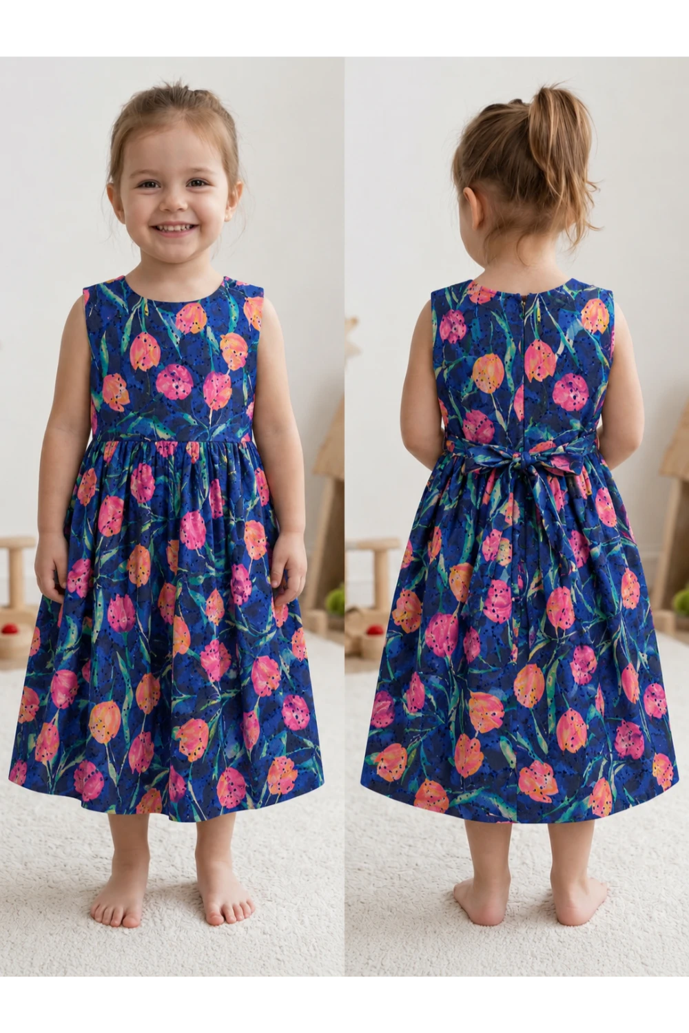Acoba Cotton Sleeveless Frock For Kids
