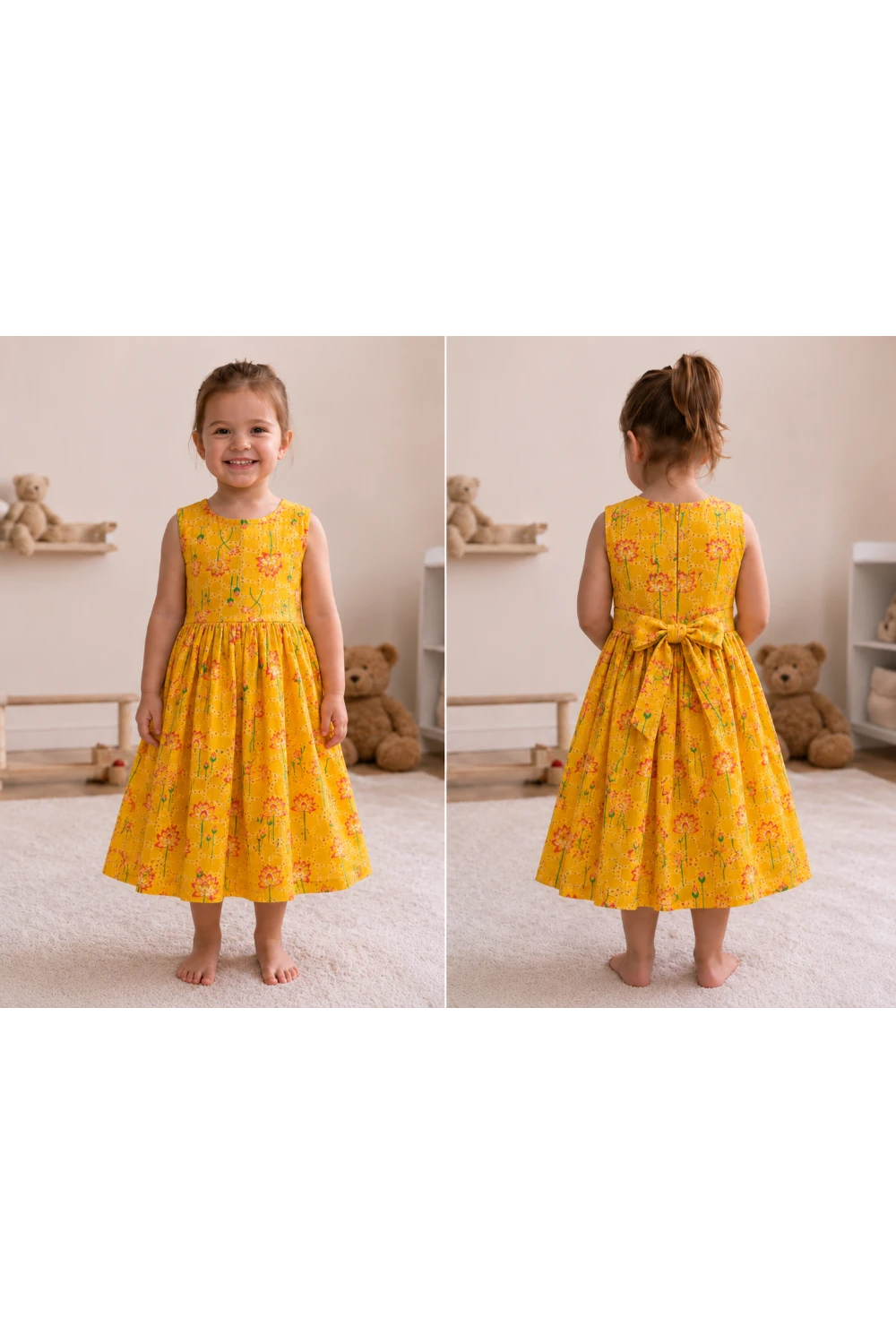Acoba Cotton Sleeveless Frock For Kids