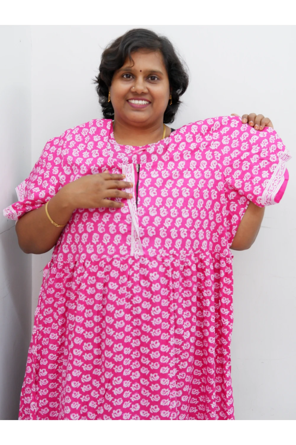 Frock Style Cotton Nighty – Soft & Flowing Fit