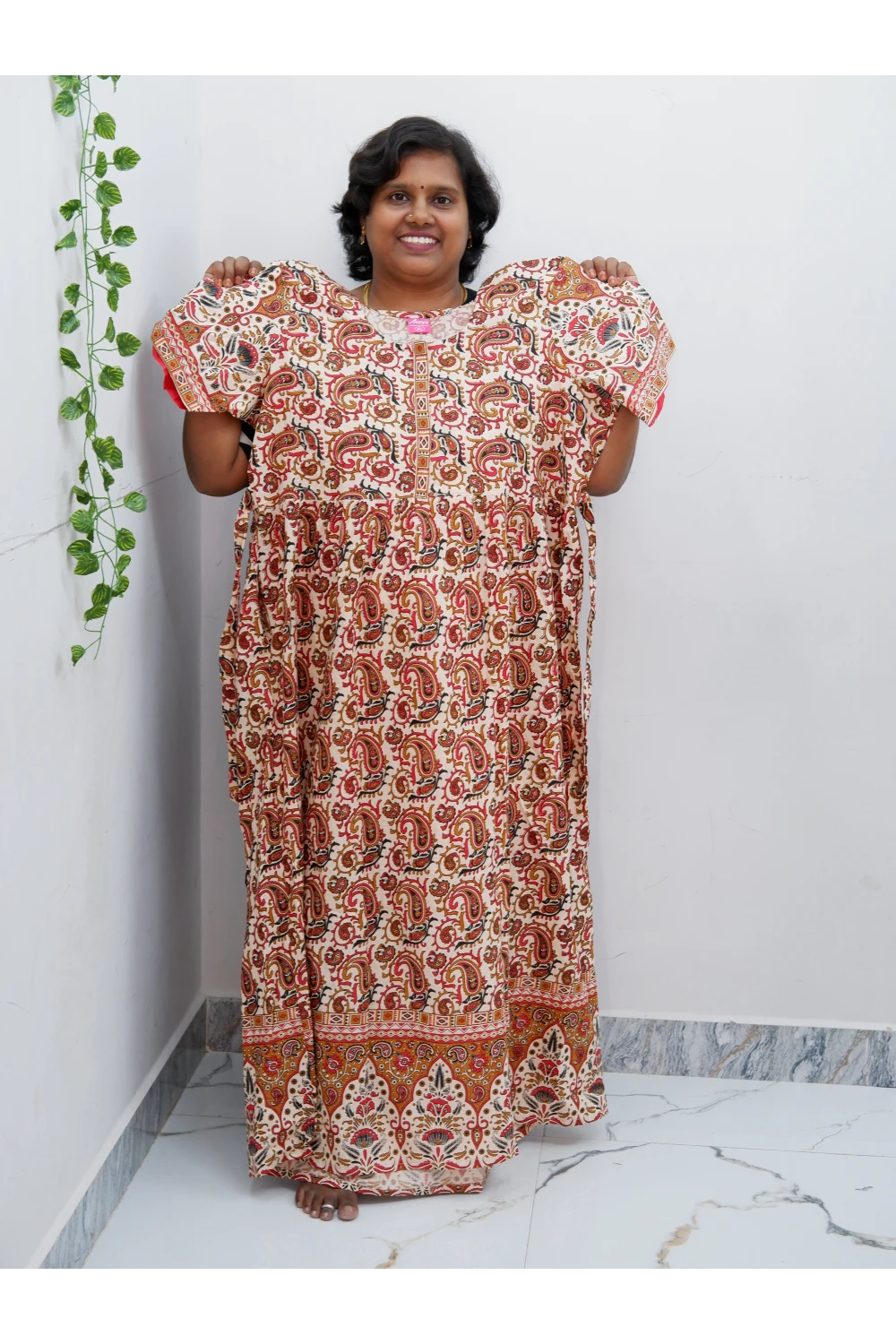 Frock Style Cotton Nighty – Soft & Flowing Fit