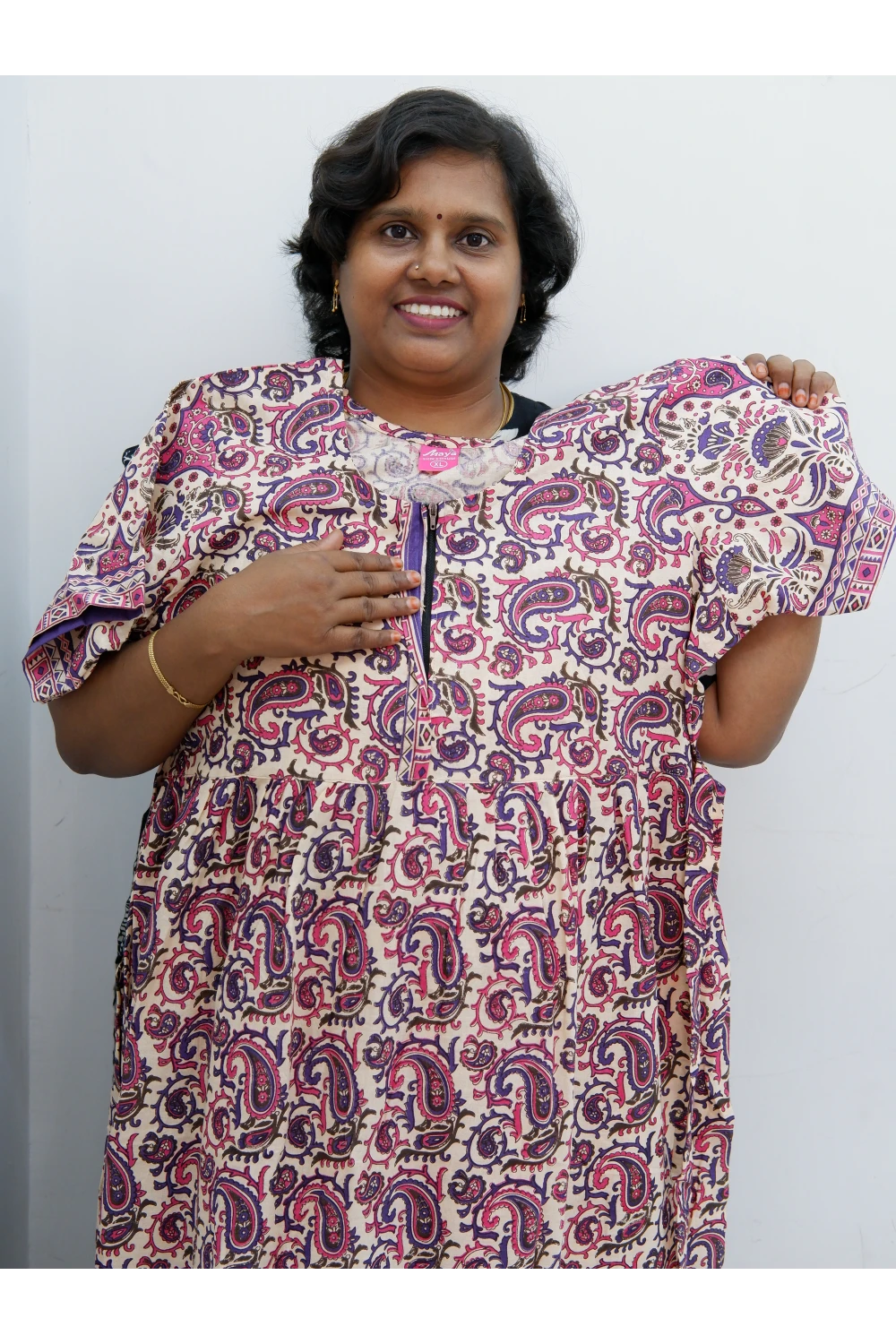 Frock Style Cotton Nighty – Soft & Flowing Fit