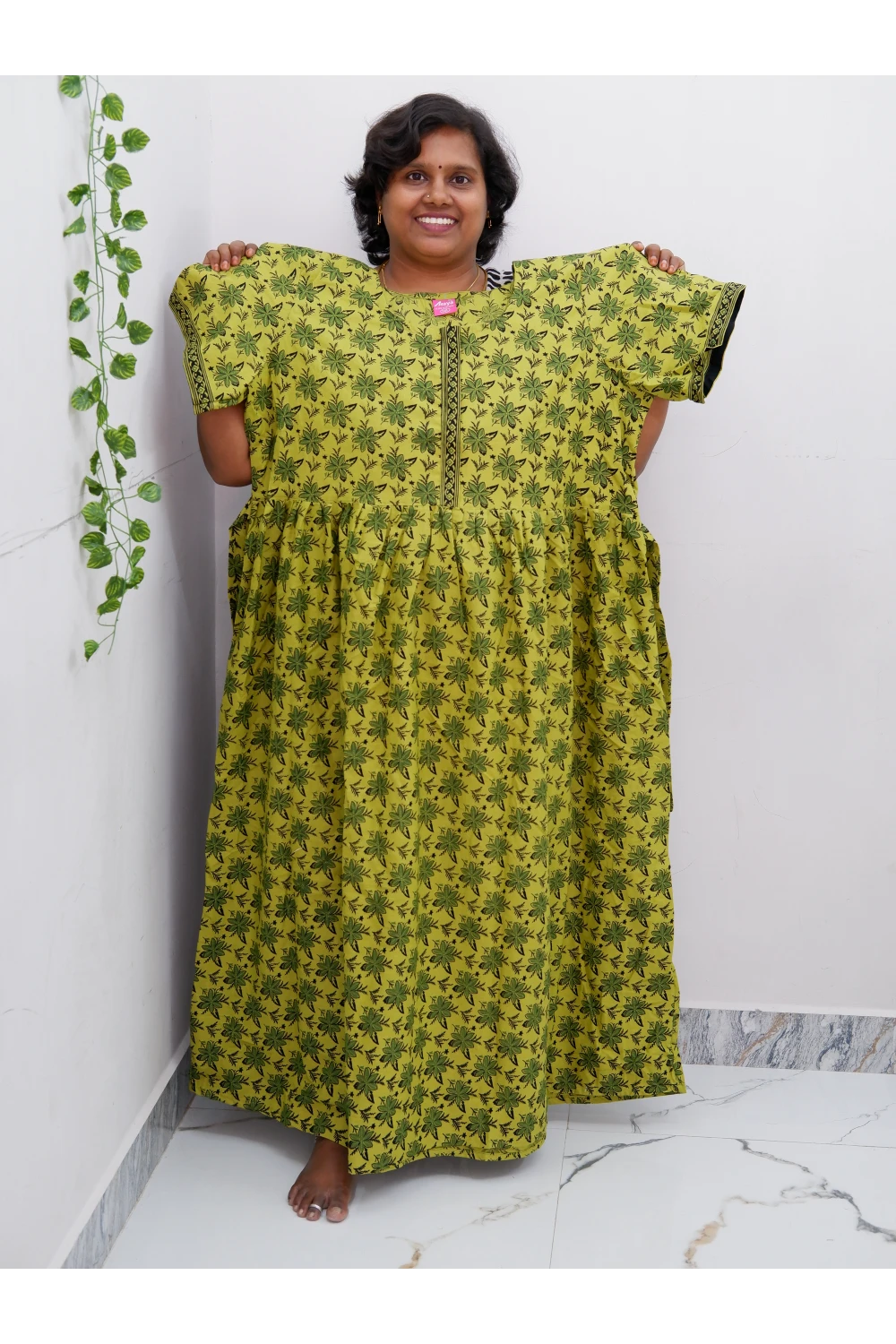 Frock Style Cotton Nighty – Soft & Flowing Fit