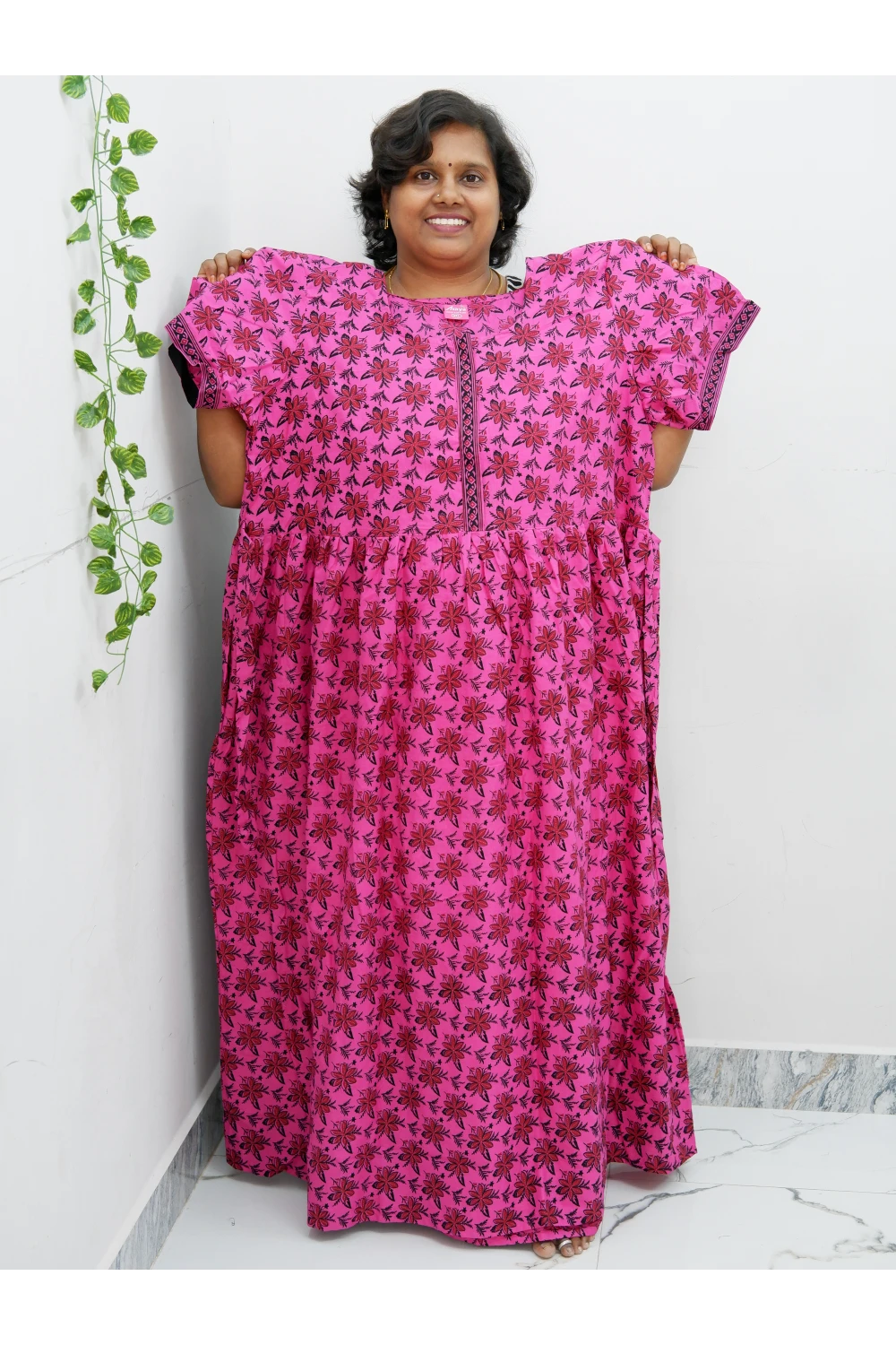 Frock Style Cotton Nighty – Soft & Flowing Fit