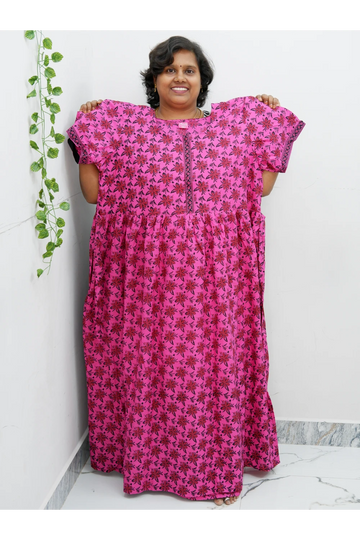 Frock Style Cotton Nighty – Soft & Flowing Fit