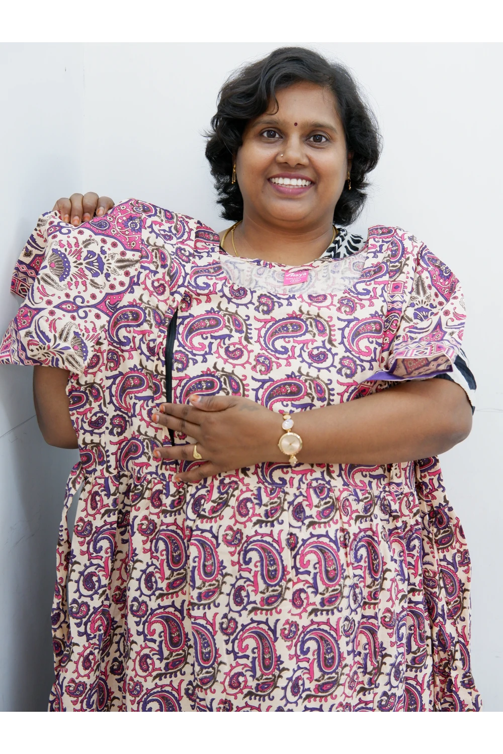 Comfort Fit Maternity Nighty – Side Zip Design