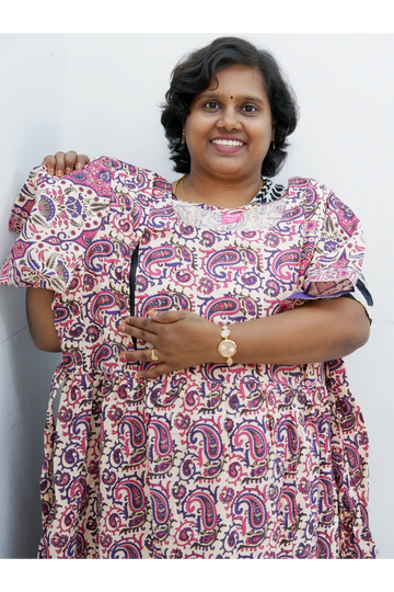 Comfort Fit Maternity Nighty – Side Zip Design