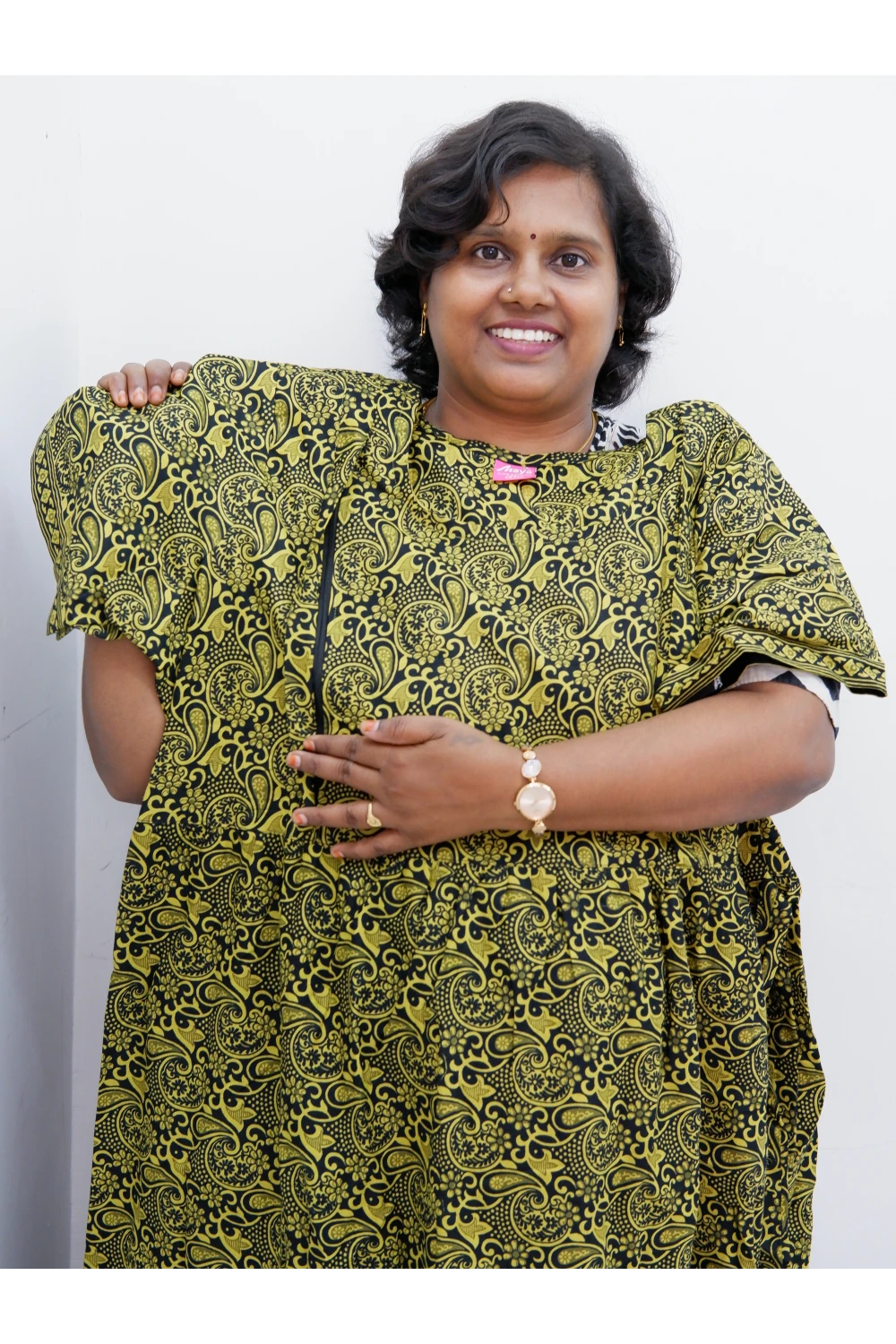 Comfort Fit Maternity Nighty – Side Zip Design