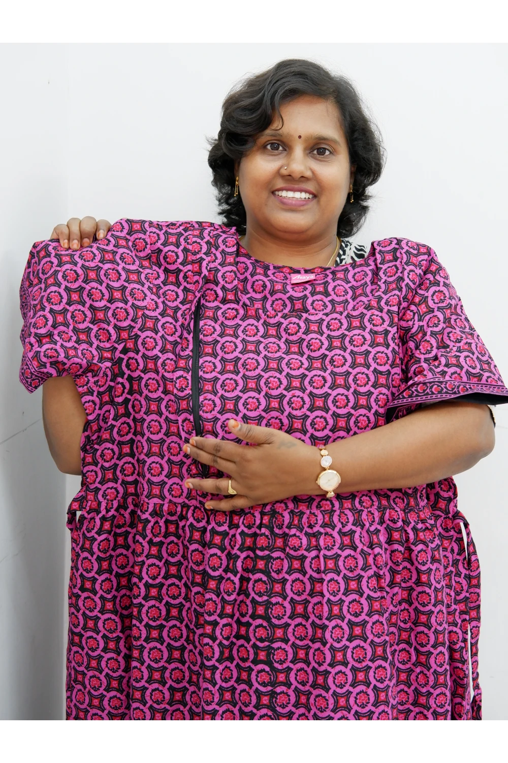 Comfort Fit Maternity Nighty – Side Zip Design