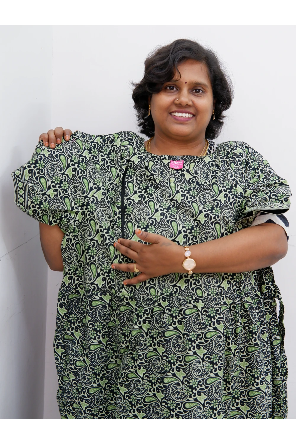 Comfort Fit Maternity Nighty – Side Zip Design