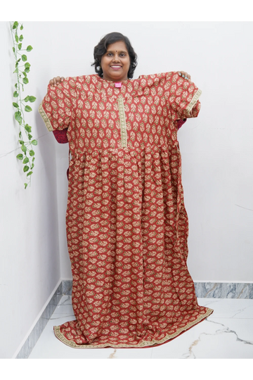 Frock Style Cotton Nighty – Soft & Flowing Fit