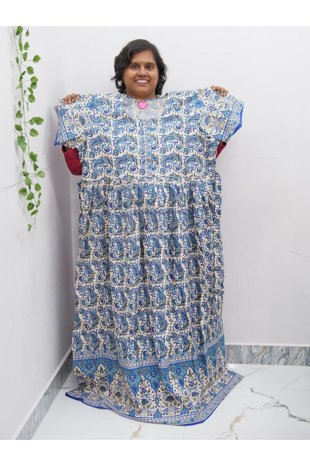 Frock Style Cotton Nighty – Soft & Flowing Fit