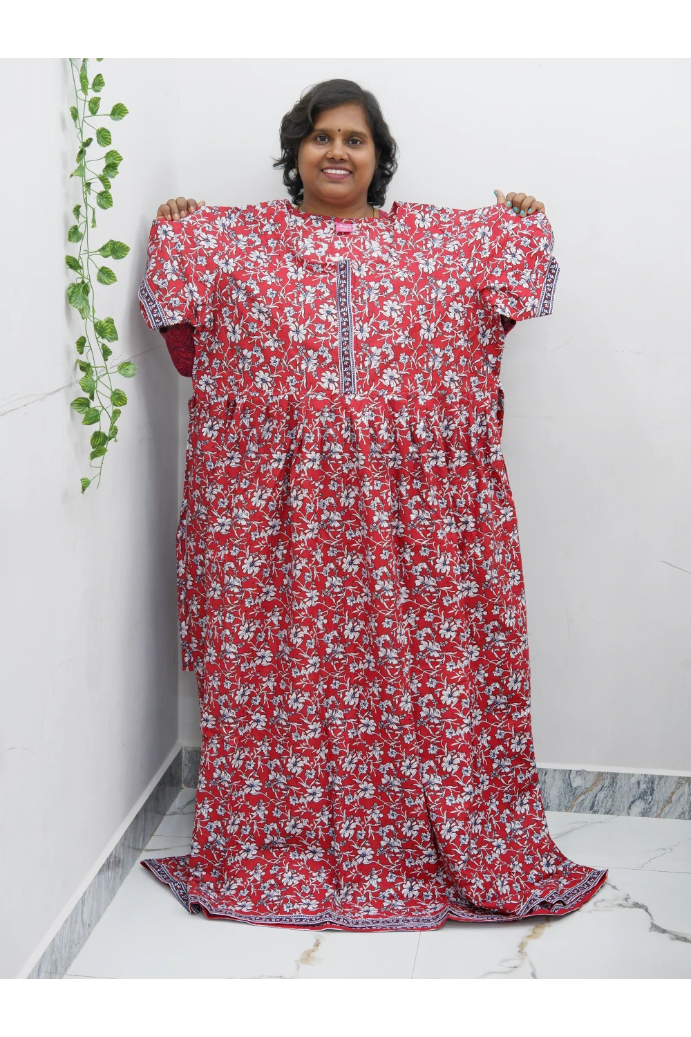 Frock Style Cotton Nighty – Soft & Flowing Fit