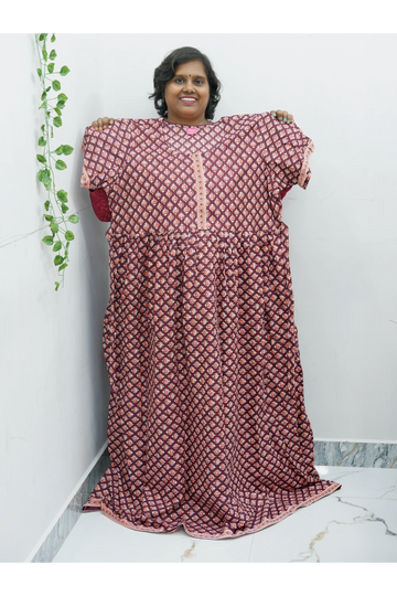 Frock Style Cotton Nighty – Soft & Flowing Fit