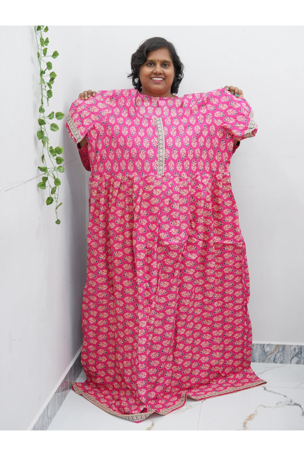 Frock Style Cotton Nighty – Soft & Flowing Fit