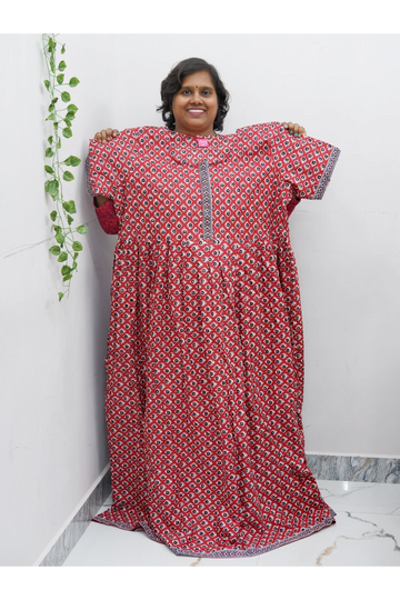 Frock Style Cotton Nighty – Soft & Flowing Fit