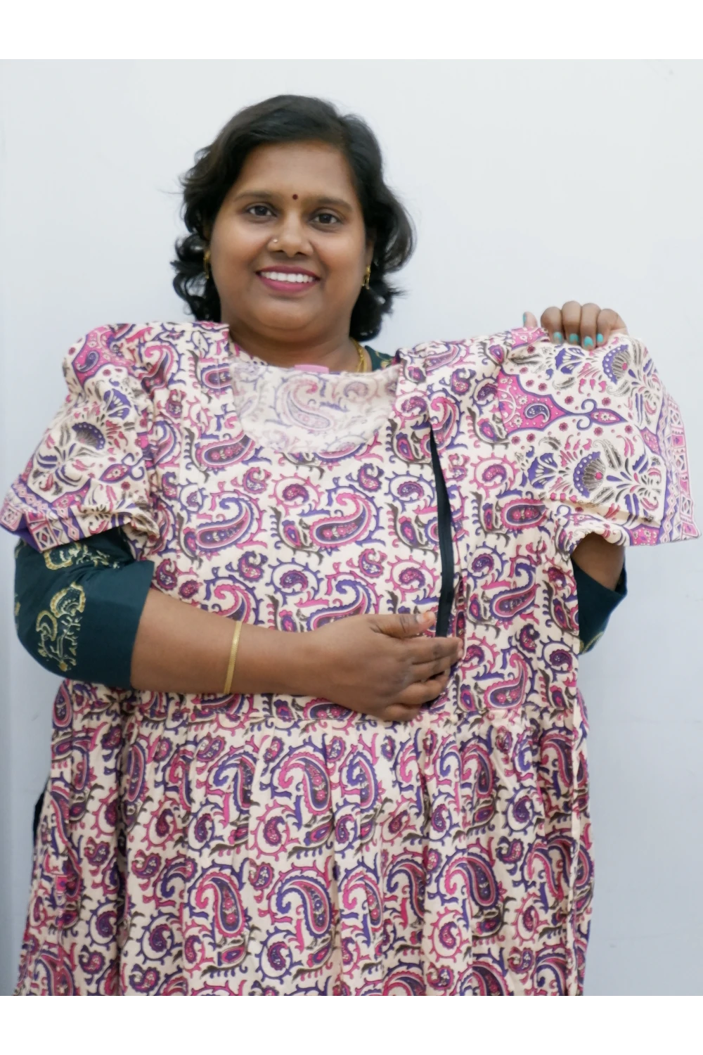 Comfort Fit Maternity Nighty – Side Zip Design