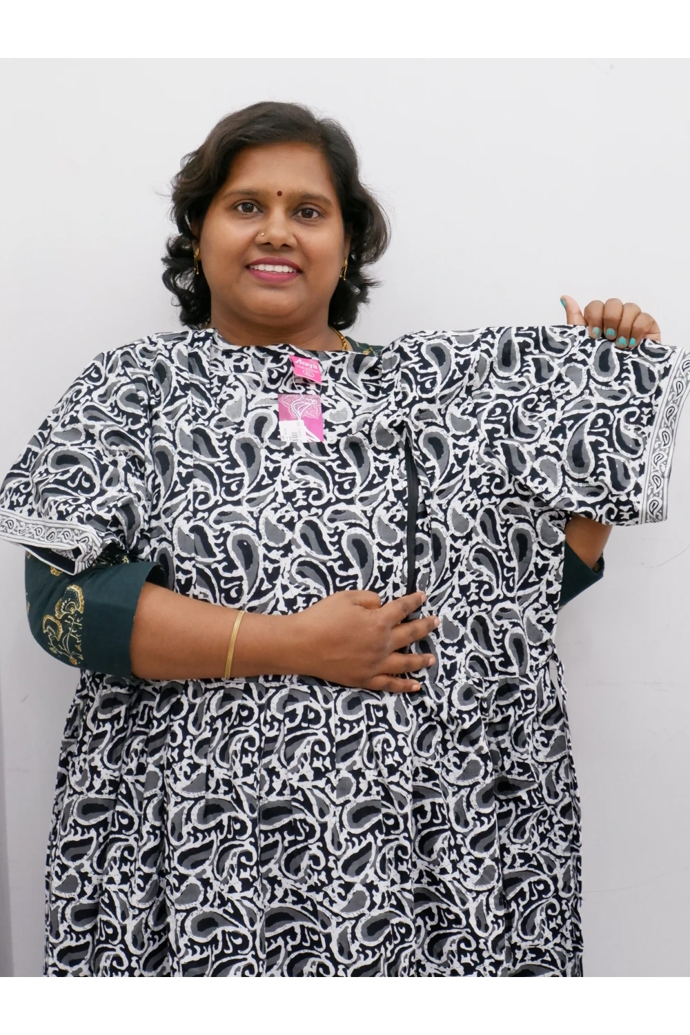 Comfort Fit Maternity Nighty – Side Zip Design