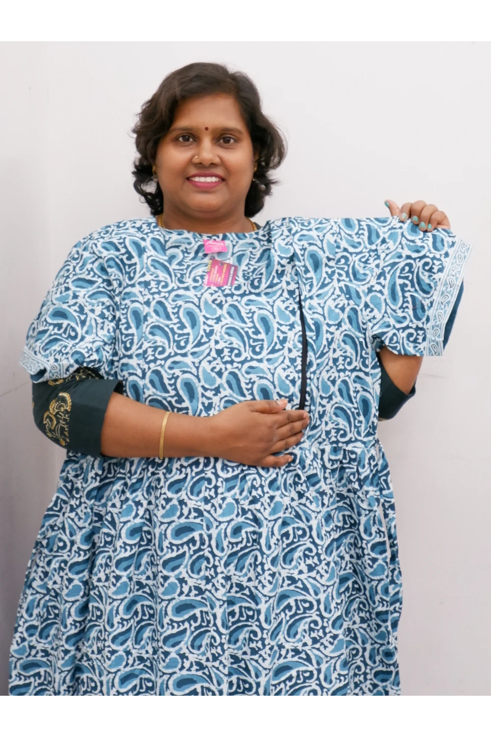 Comfort Fit Maternity Nighty – Side Zip Design